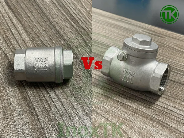 So sánh van một chiều lò xo inox nối ren và van một chiều lá lật inox nối ren – Khác nhau ở đâu, chọn sao cho đúng?
