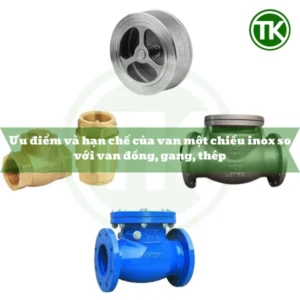 Ưu điểm và hạn chế của van một chiều inox so với van đồng, gang, thép