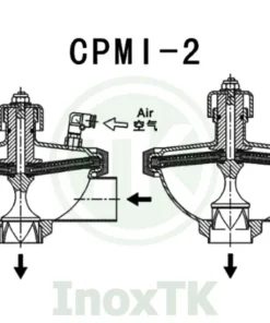 Van điều áp bằng khí nén inox vi sinh CPMI - 2