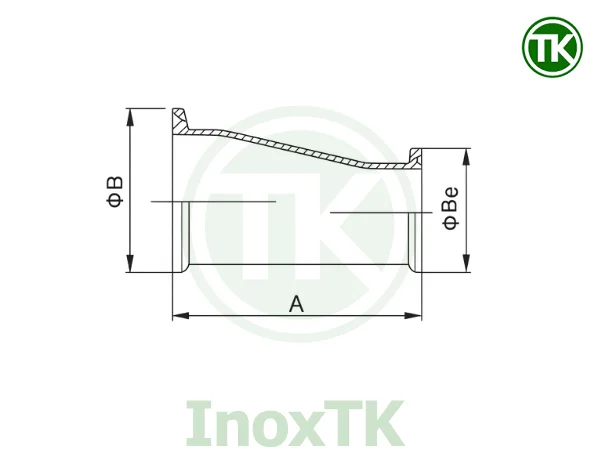 Bảng kích thước côn thu lệch tâm clamp vi sinh