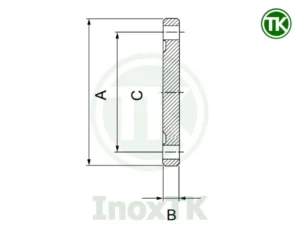 Bản vẽ thông số mặt bích mù cái vi sinh inox - Serie A