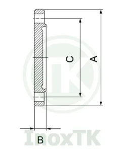 Bản vẽ thông số mặt bích mù đực vi sinh inox - Serie A