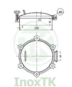 Bản vẽ cấu tạo nắp bồn áp lực