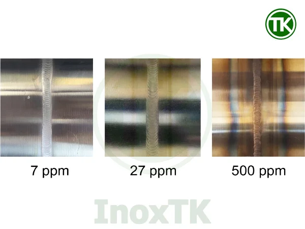 Các mối hàn với nồng độ oxy khác nhau