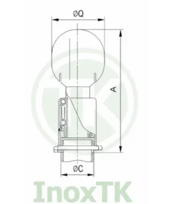 Bản vẽ kỹ thuật cầu CIP cố định gài chốt inox