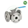 Van bi 3 ngả mặt bích inox tay gạt