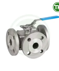 Van bi 3 ngả mặt bích inox tay gạt