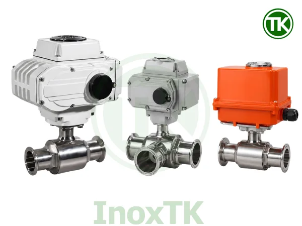 Van bi inox vi sinh điều khiển điện