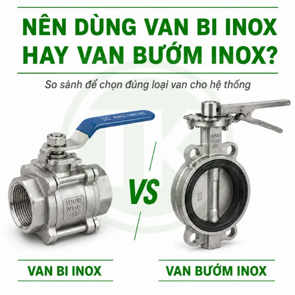 Nên dùng van bi inox hay van bướm inox