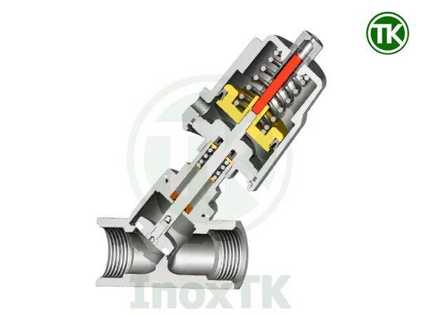 Van y xiên khí nén inox có các gờ và khoang làm ảnh hưởng đến lưu lượng và gây ra sự tổn thất áp nhẹ