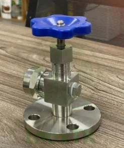 Van kính thủy mặt bích inox đầu dưới được thiết kế sẵn đầu chờ lắp van lấy mẫu DN8