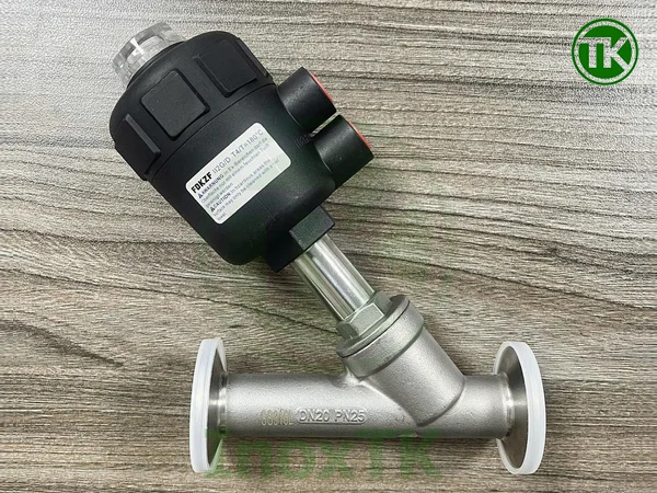 Van y xiên nối clamp khí nén củ nhựa