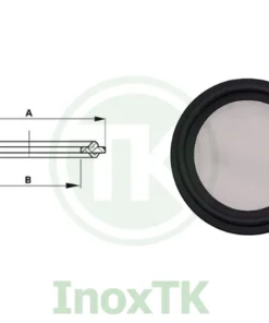 Bản vẽ kỹ thuật gioăng EPDM clamp có lưới inox 316L