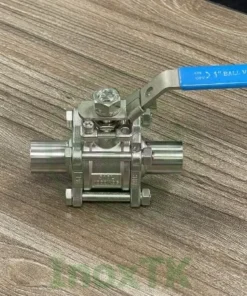 Van bi 3PC hàn vi sinh tay gạt có khóa inox 316L