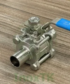 Van bi 3PC hàn vi sinh tay gạt có khóa inox 316L