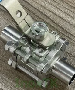 Van bi 3PC hàn vi sinh tay gạt có khóa inox 316L