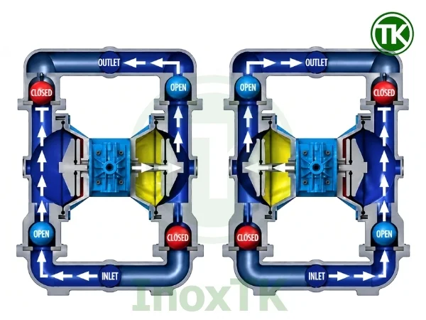 Nguyên lý hoạt động của bơm màng inox vi sinh