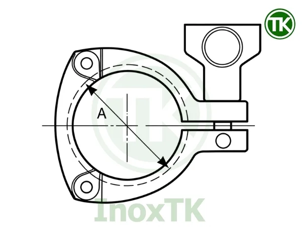 Bản vẽ thông số kích thước của cùm kẹp clamp 3 khúc