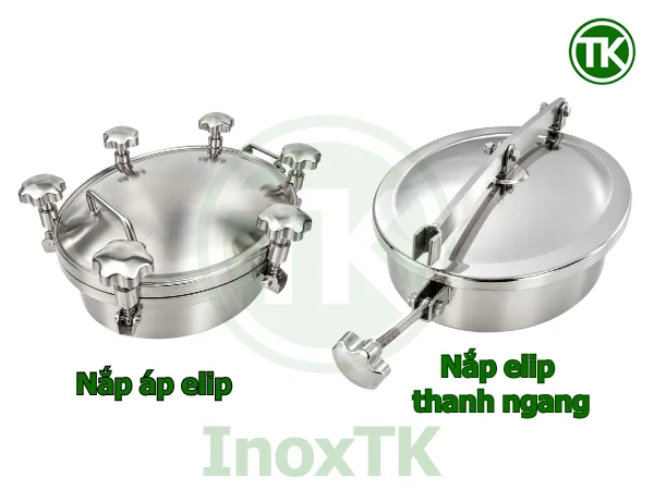 Phân biệt nắp áp elip với nắp elip thanh ngang