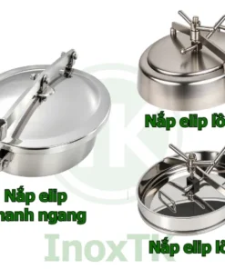 Cơ cấu khóa nắp elip thanh ngang vi sinh khác gì so với nắp elip lồi và lõm?