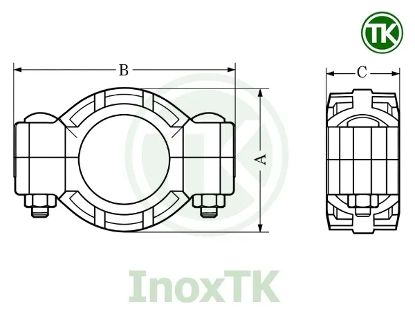 Bản vẽ thông số kích thước cùm coupling inox