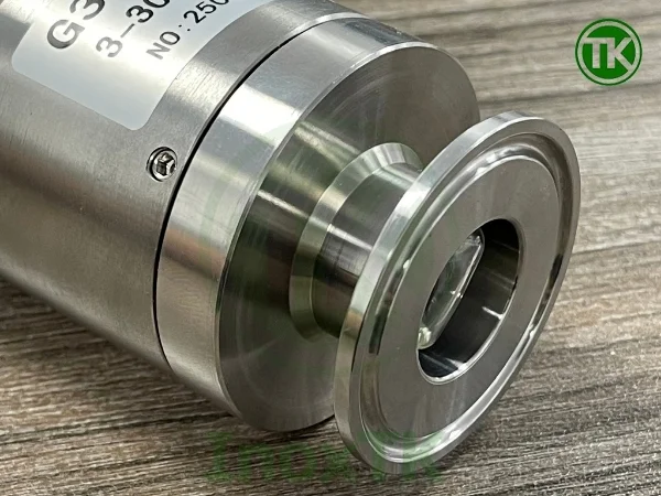 Lưu lượng kế inox LZB-K30 có thiết kế clamp lắp đặt dễ dàng, phù hợp với ứng dụng vi sinh